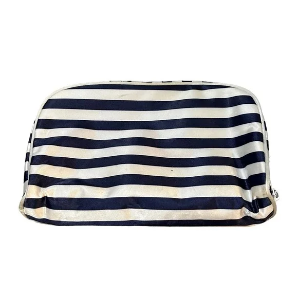 Christian Dior Vintage Navy/White Striped Makeup Bag - Picture 2 of 9